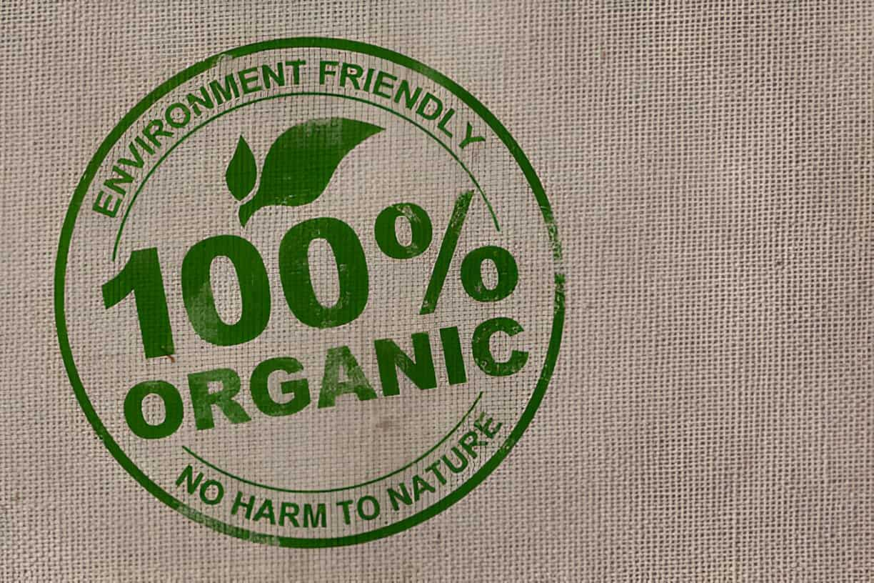 100% organic logo certification textile