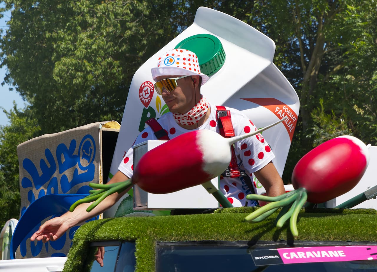 Caravane publicitaire Tour de France E. LECLERC